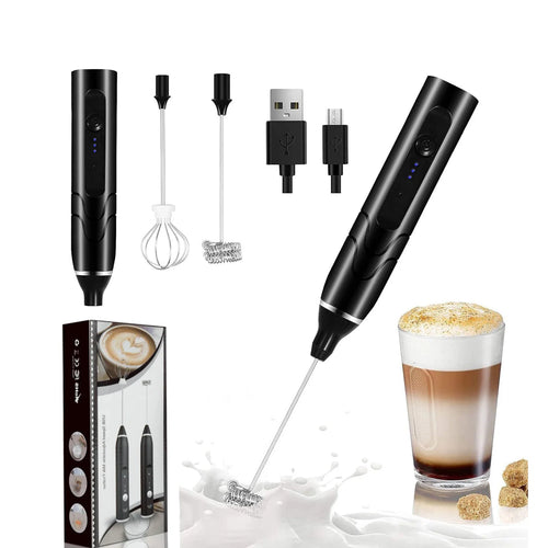 Electric Milk Frother & Coffee Mixer – USB Rechargeable
