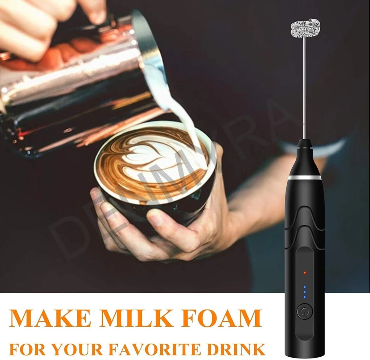 Electric Milk Frother & Coffee Mixer – USB Rechargeable