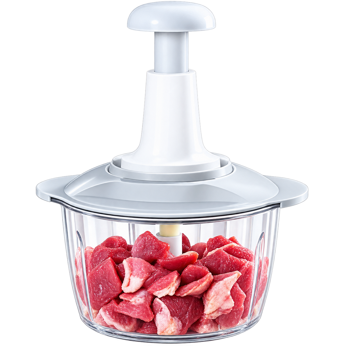 3-in-1 Manual Food Chopper  Vegetable, Meat, Onion & Garlic Cutter