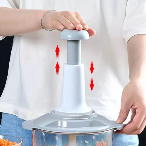 3-in-1 Manual Food Chopper  Vegetable, Meat, Onion & Garlic Cutter
